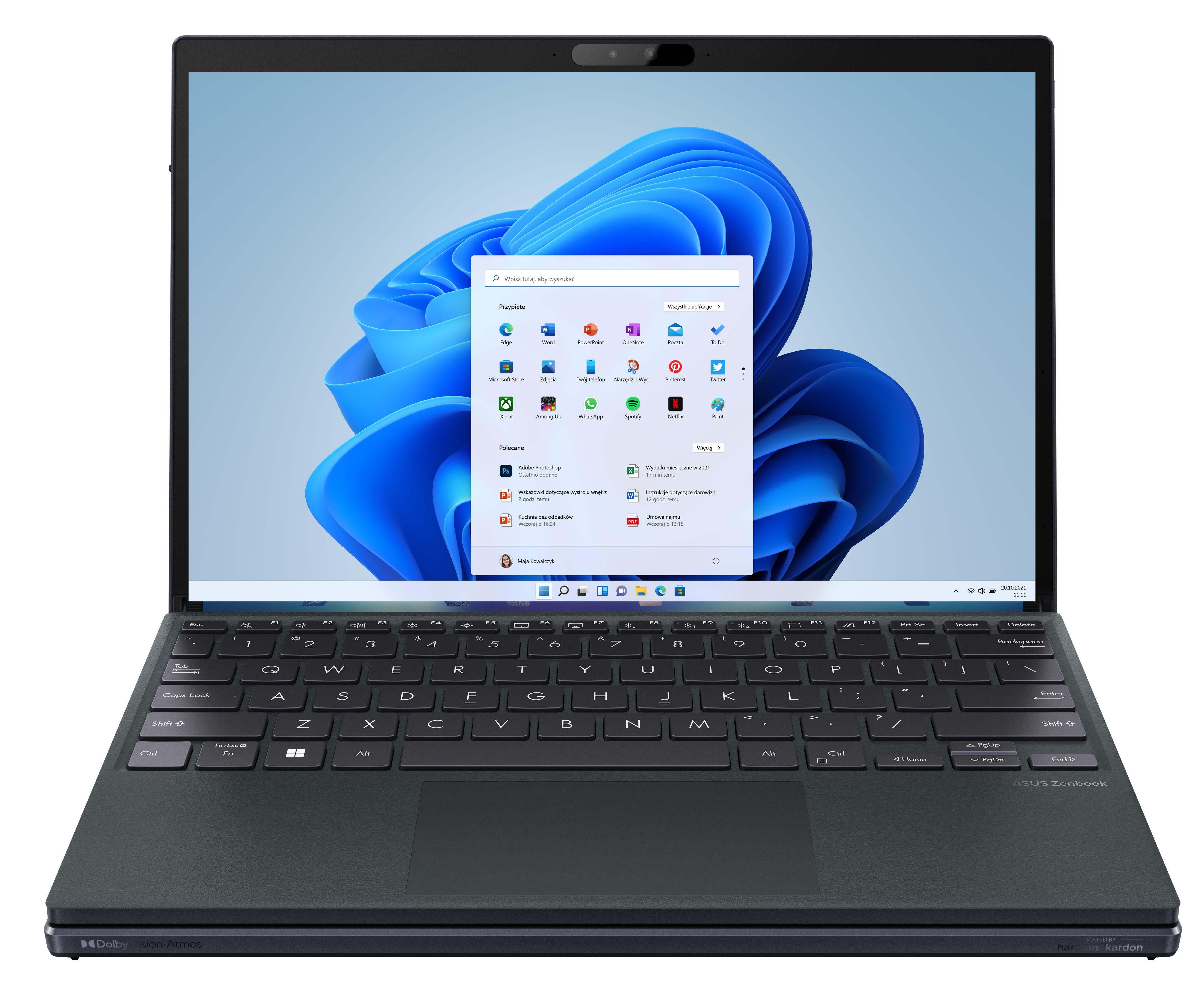 Laptop 2w1 ASUS Zenbook 17 Fold  UX9702AA-MD007X OLED 17,3"  i7-1250U 16GB RAM  1TB Dysk SSD  Win11 Pro Czarny