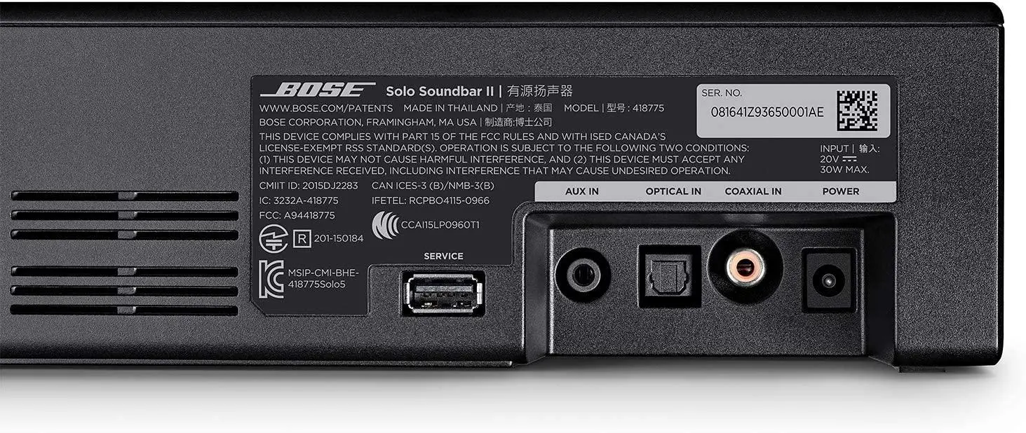Soundbar Bose Solo Series II Bluetooth