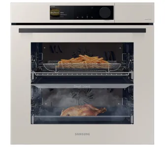 Piekarnik elektryczny parowy Samsung Bespoke NV7B6665IAA Dual Cook Termoobieg AirFry Zdalne sterowanie Beżowy