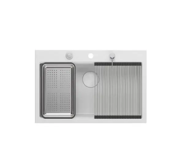 Quadron HQM7650U1_BS Marc Workstation Granitowy Biały/Stalowy - DRUGI -30%, ALBO 5-TY ZA 1ZŁ - Kup na Raty - RRSO 0%