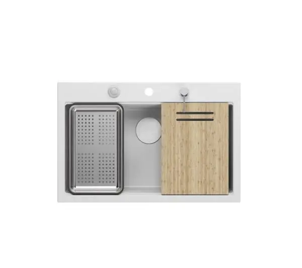 Quadron HQM7650U1_BS Marc Workstation Granitowy Biały/Stalowy - DRUGI -30%, ALBO 5-TY ZA 1ZŁ - Kup na Raty - RRSO 0%