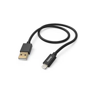 Kabel Hama Fabric USB-A do Lightning Czarny