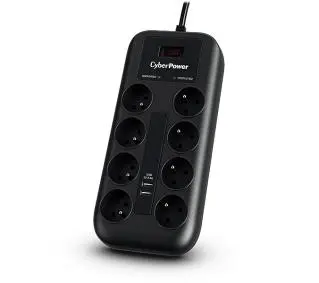 CyberPower P0820SUF0-FR 8 gniazd 1,8m Czarny