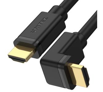 Kabel HDMI Unitek Y-C1001 - kątowy 90 stopni - HDMI 2.0 - 2m