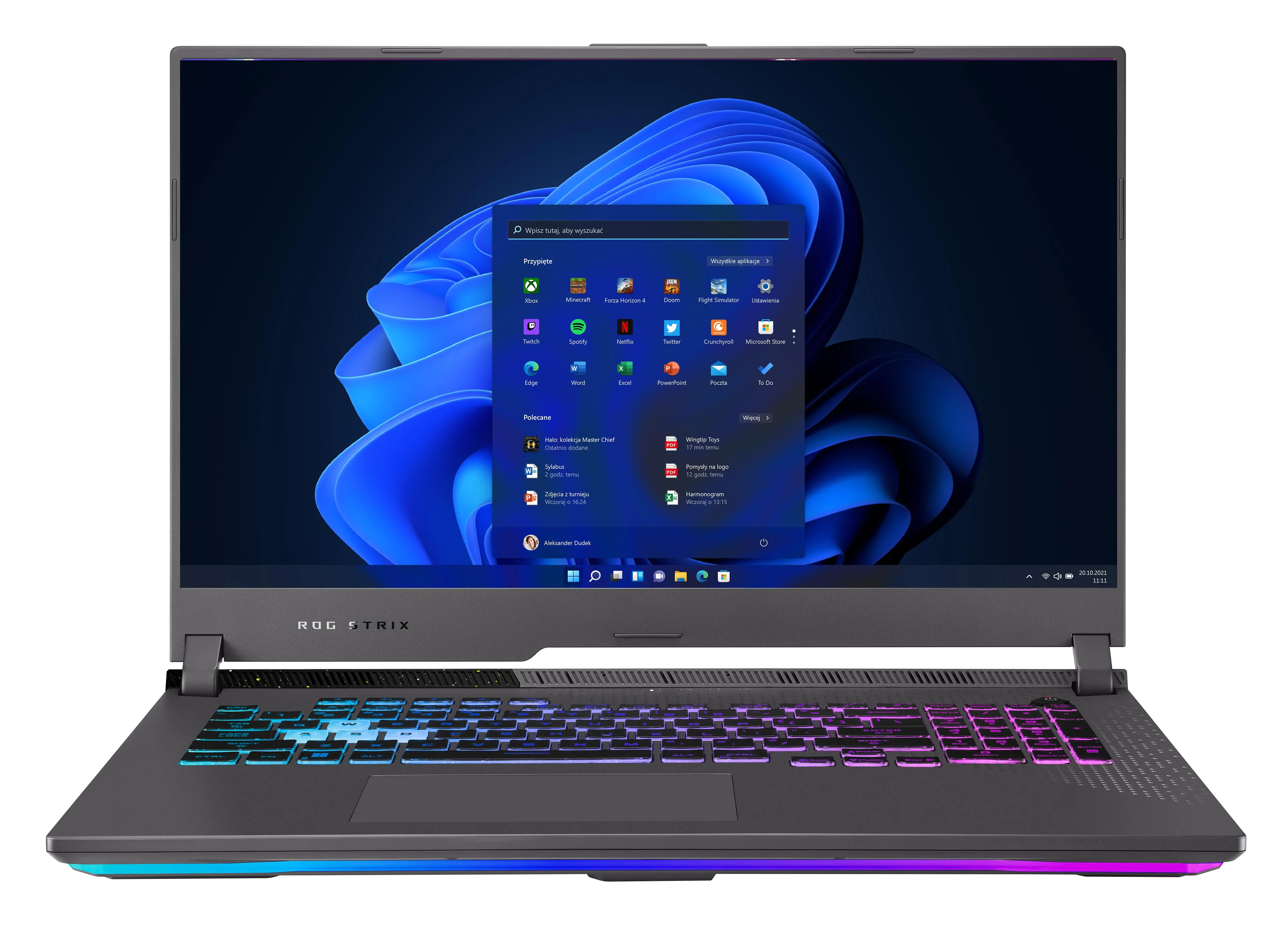 Laptop gamingowy ASUS ROG Strix G17 2022 G713RC-HX057W 17,3" 144Hz R7 6800H 16GB RAM 512GB Dysk SSD RTX3050 Win11 Szary