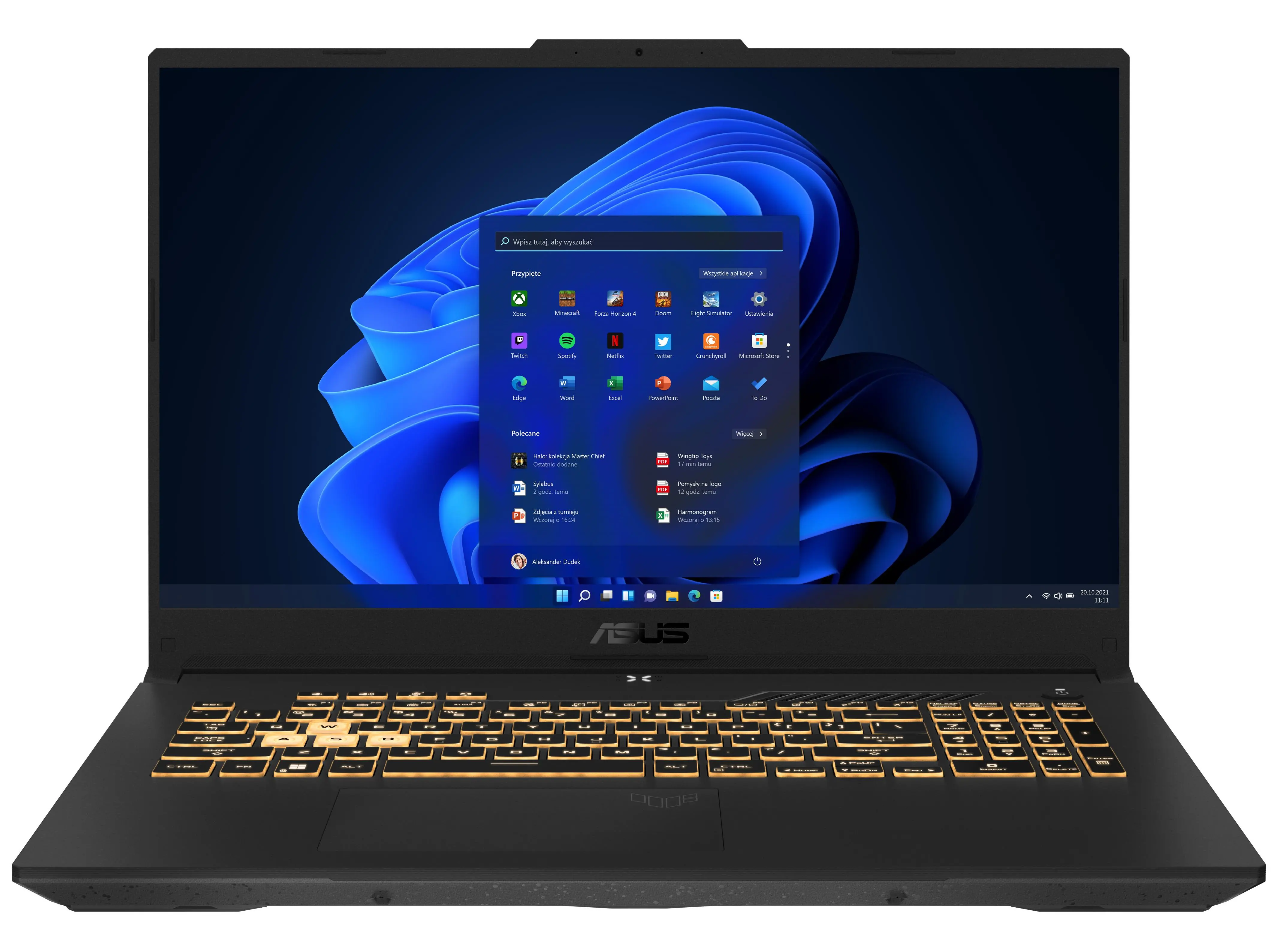 Laptop gamingowy ASUS TUF Gaming F17 2022 FX707ZC4-HX008W 17,3" 144Hz i5-12500H 16GB RAM 512GB Dysk SSD RTX3050 Win11 Szary