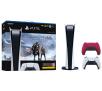 Konsola Sony PlayStation 5 Digital Edition (PS5) + dodatkowy pad (czerwony) + God of War Ragnarok