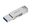 PenDrive PNY Duo Link 256GB USB 3.2 Typ C / USB 3.2 Srebrny