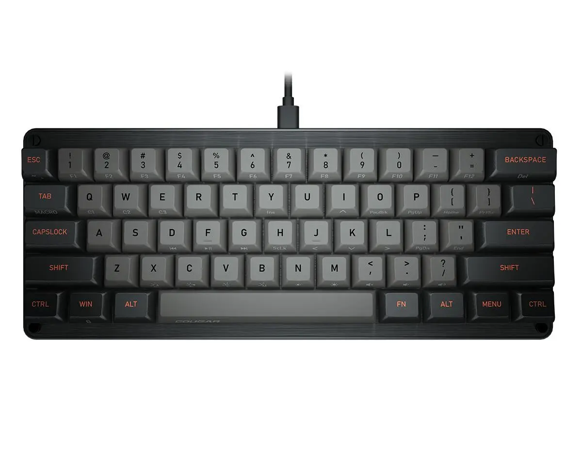 Klawiatura mechaniczna Cougar Puri Mini Gateron Red Czarny