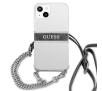 Etui Guess 4G Grey Strap Silver Chain GUHCP13SKC4GBSI do iPhone 13 mini
