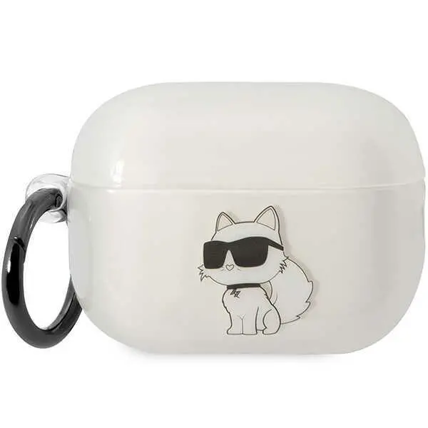 Etui na słuchawki Karl Lagerfeld Ikonik Choupette KLAP2HNCHTCT do AirPods Pro 2 Biały
