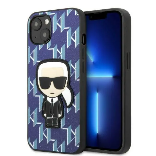 Etui Karl Lagerfeld Monogram Ikonik Patch KLHCP13SPMNIKBL do iPhone 13 mini