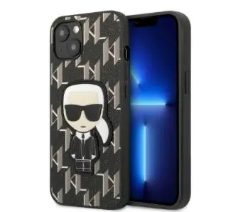 Etui Karl Lagerfeld Monogram Ikonik Patch KLHCP13MPMNIKBK do iPhone 13