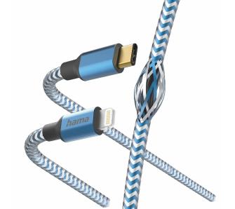 Kabel Hama Reflected Lightning do USB-C 1,5m Niebieski