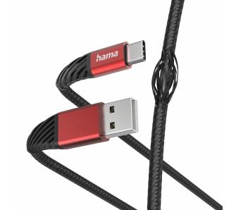 Kabel Hama Extreme USB-C do USB 1,5m Czarno-czerwony