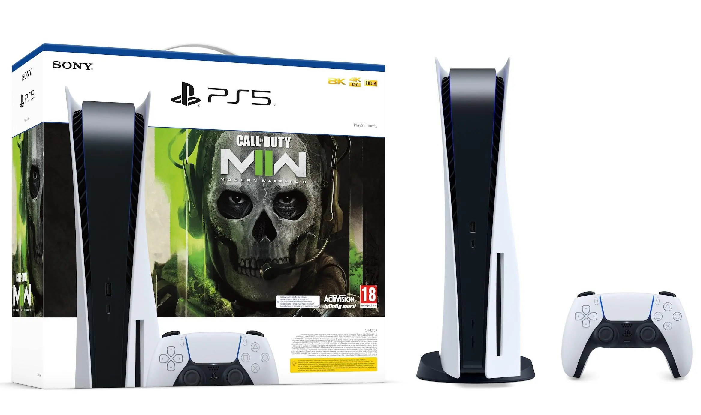 Konsola Sony PlayStation 5 (PS5) z napędem + Call of Duty Modern Warfare II