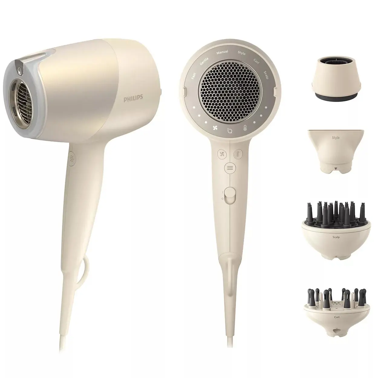 Suszarka do włosów Philips SenseIQ BHD829/00 Jonizacja Dyfuzor Zimny nawiew 1800W 3 prędkości 3 temperatury