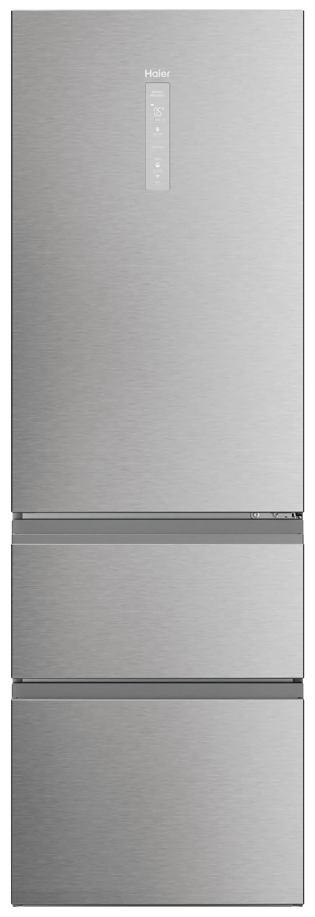 Lodówka Haier Seria 5 HTW5618DNMG Pełny No Frost 185cm Szuflada z kontrolą wilgotności Zdalne sterowanie Inox