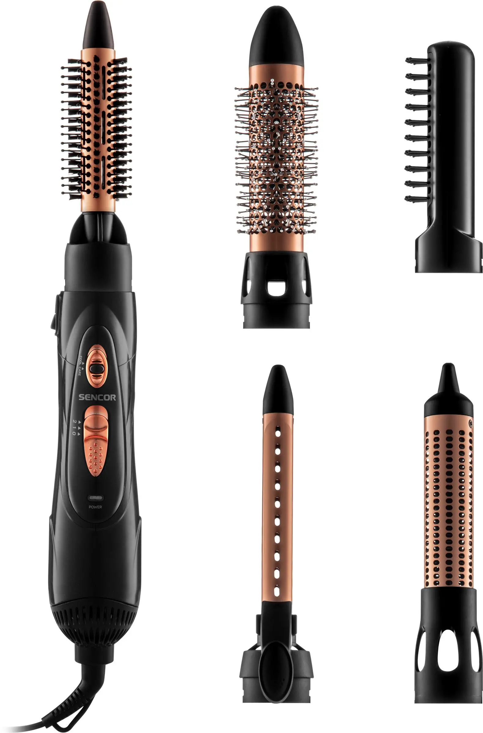 Suszarko-lokówka Sencor SHS 8401BK 1000W Jonizacja Zimny nawiew Średnica szczotki 18mm 20mm 28mm 31mm 39mm 2 poziomy temperatury