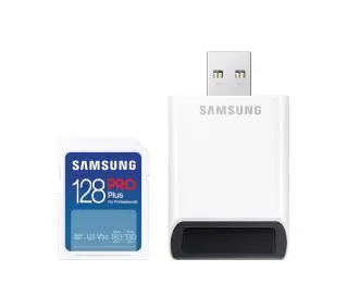 Samsung PRO Plus SD 128GB UHS-I U3 + czytnik