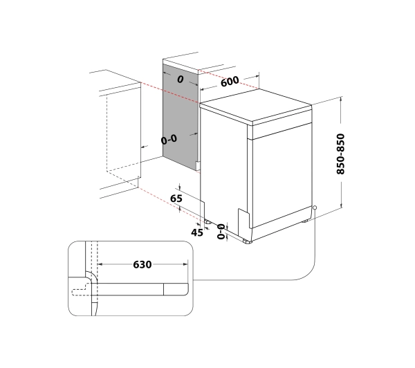 Whirlpool W7F HP43 X MaxiSpace 60cm Automatyczne otwieranie drzwi Szuflada na sztućce - Kup na Raty - RRSO 0%