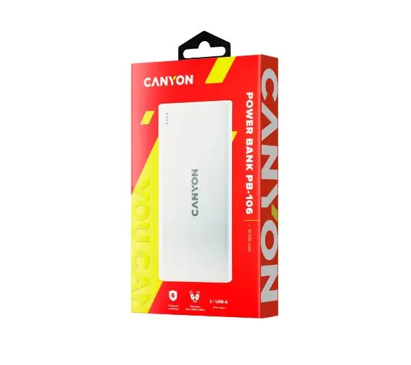Canyon PB-106 Biały 10000mAh Biały