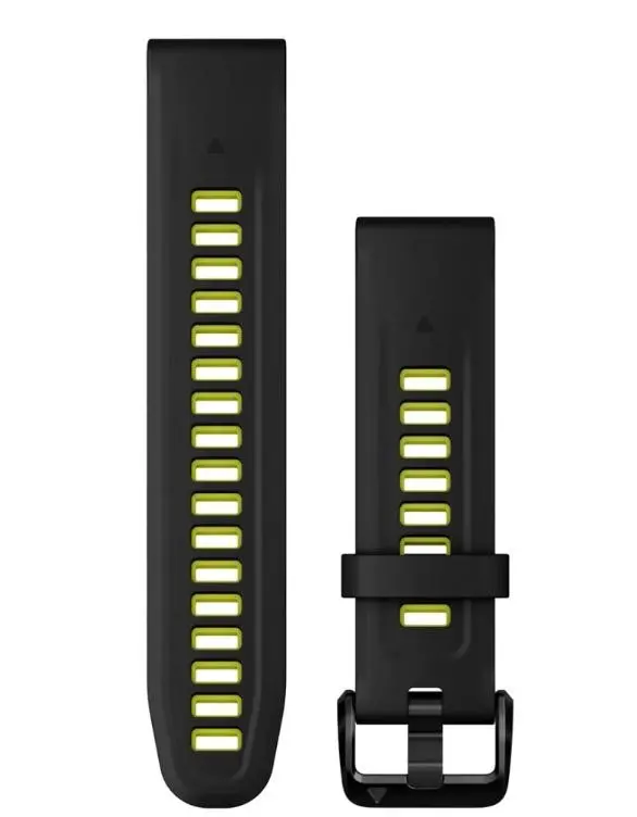Pasek Garmin QuickFit 20 silikon Czarno-limonkowy