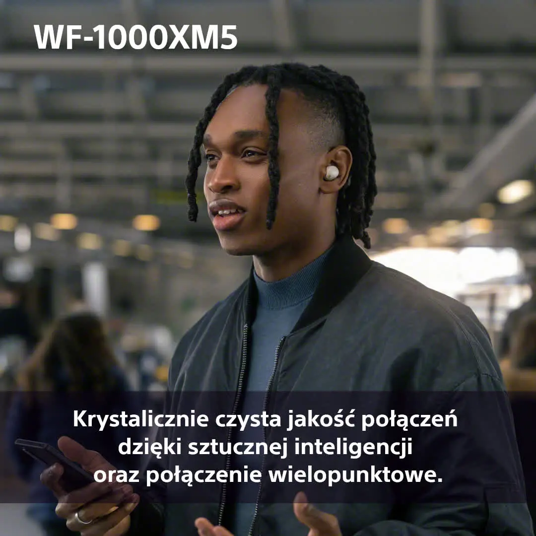 Słuchawki bezprzewodowe Sony WF-1000XM5 ANC Dokanałowe Bluetooth 5.3 Srebrny