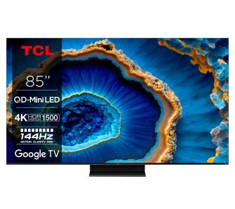 Telewizor TCL QD-Mini LED 85C805 85" QLED 4K 144Hz Google TV Dolby Vision IQ Dolby Atmos HDMI 2.1 DVB-T2