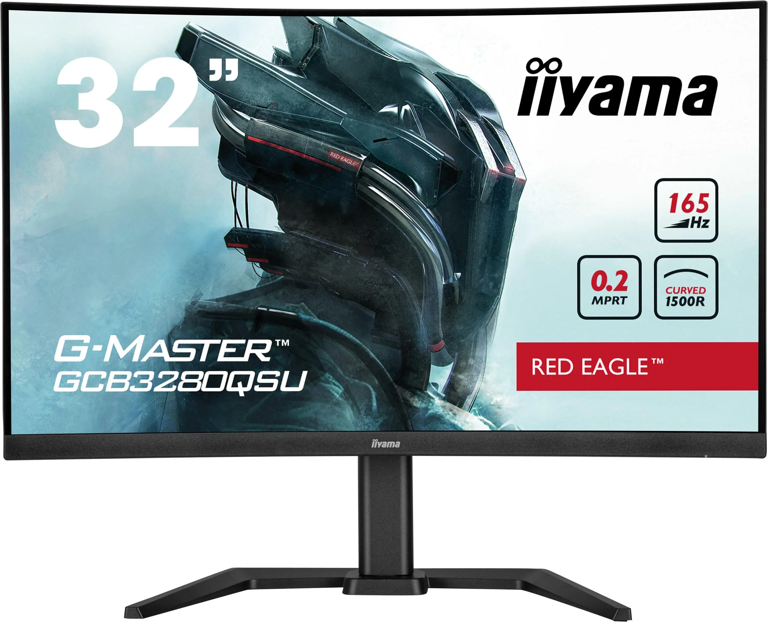 Monitor iiyama G-Master Red Eagle GCB3280QSU-B1  32" 2K VA 165Hz 0,2ms Zakrzywiony Gamingowy