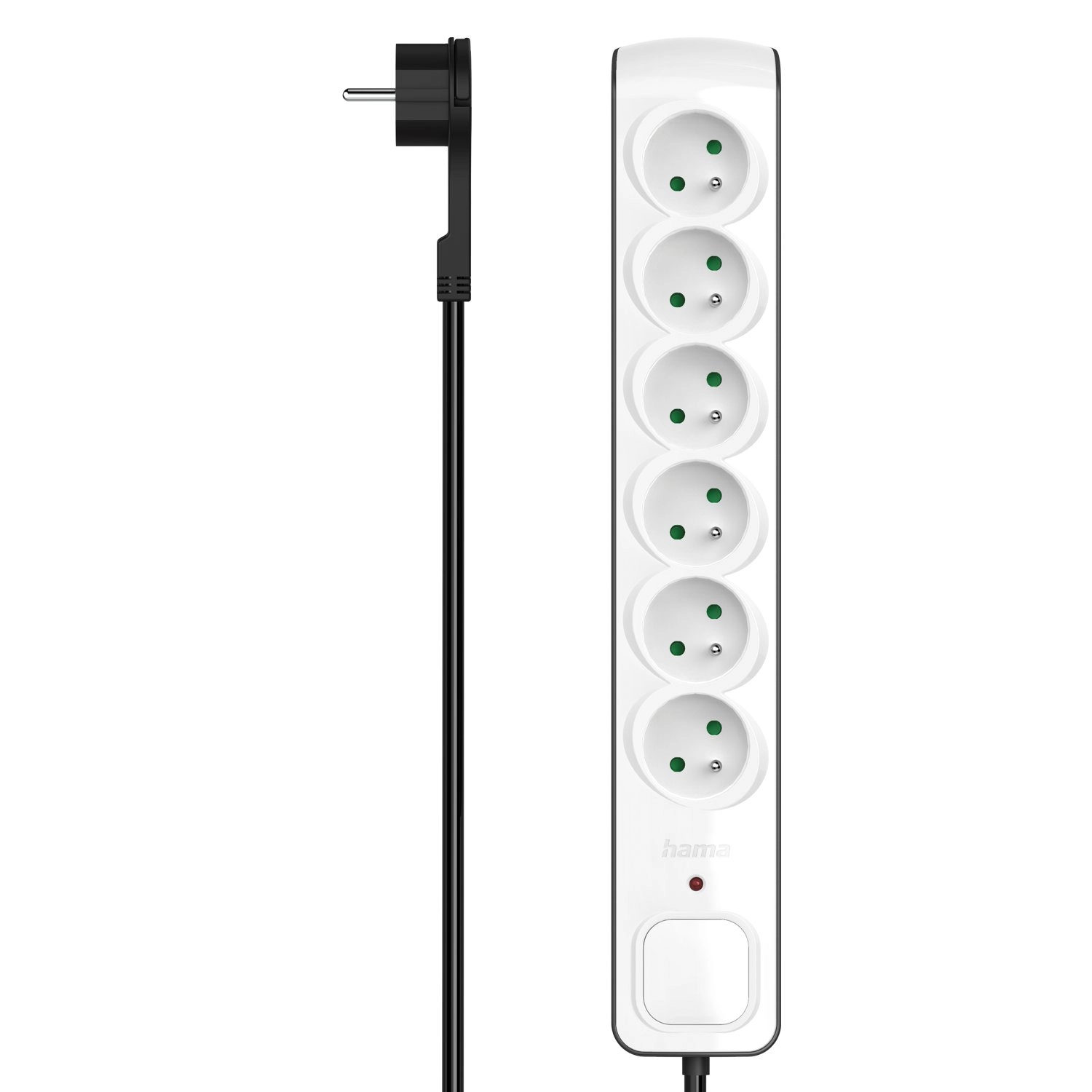 Listwa Hama P2223763 Premium 6 gniazd 1,5m Biały