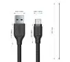 Kabel Aukey CB-AC2 USB-A do USB-C QC 3,0 2m Czarny