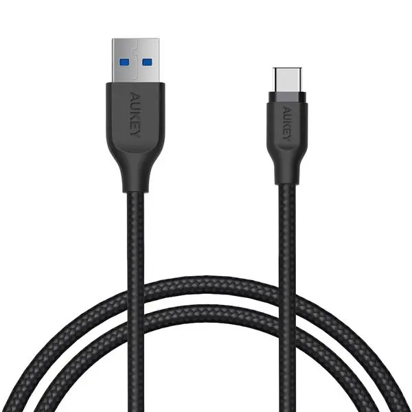Kabel Aukey CB-AC2 USB-A do USB-C QC 3,0 2m Czarny