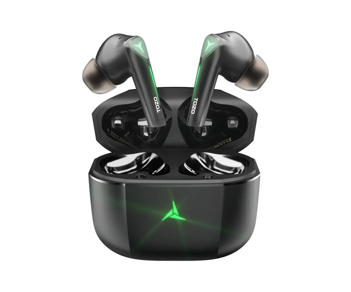 Słuchawki bezprzewodowe Tozo Gaming Pods Dokanałowe Bluetooth 5.3 Czarny