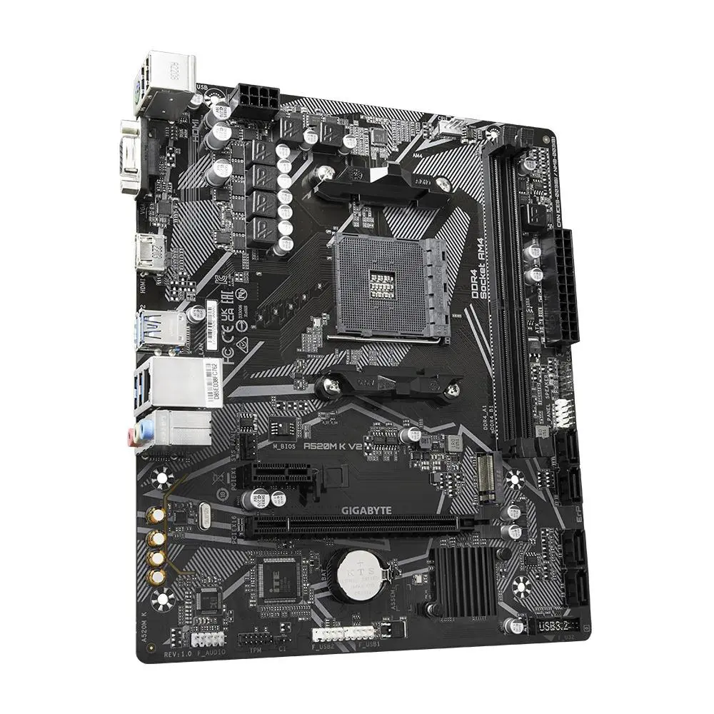 фото Материнська плата Gigabyte A520M K V2 2