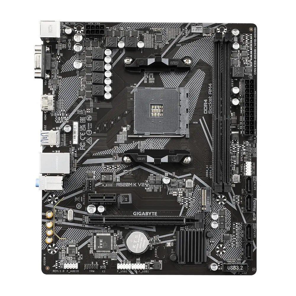 фото Материнська плата Gigabyte A520M K V2 1