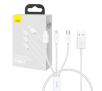 Kabel Baseus Quick Charge USB to M+L+C Superior Data 3,5A 0,5m Biały