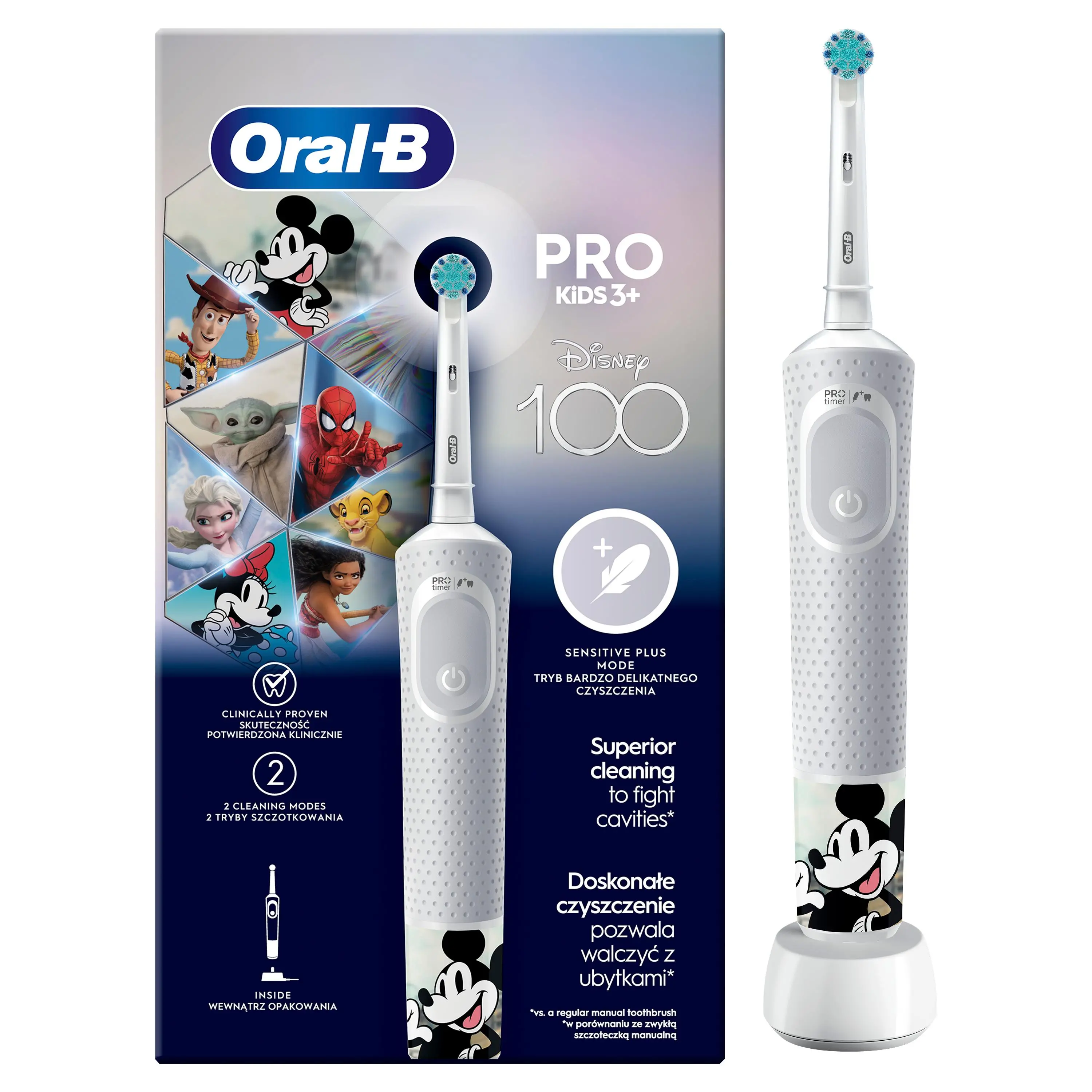 Szczoteczka rotacyjna Oral-B Pro Kids 3 Disney 100