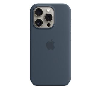 Etui Apple silikonowe z MagSafe do iPhone 15 Pro Sztormowy błękit