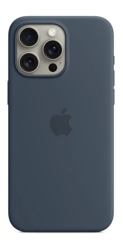 Etui Apple silikonowe z MagSafe do iPhone 15 Pro Max Sztormowy błękit