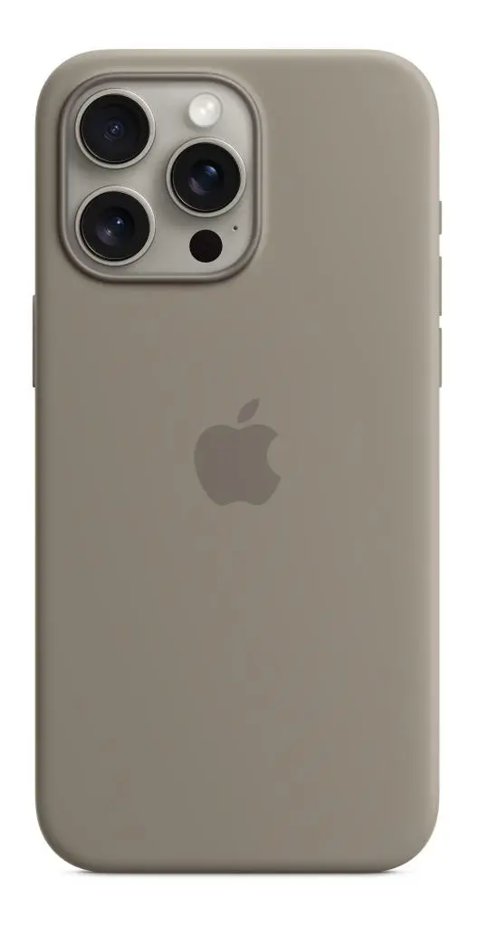 Etui Apple silikonowe z MagSafe do iPhone 15 Pro Max Popielaty brąz