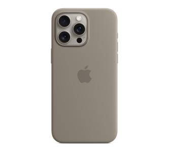 Etui Apple silikonowe z MagSafe do iPhone 15 Pro Max popielaty brąz