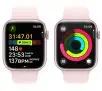 Apple Watch Series 9 GPS + Cellular koperta 45mm z aluminium Różowym pasek sportowy Jasnoróżowy S/M