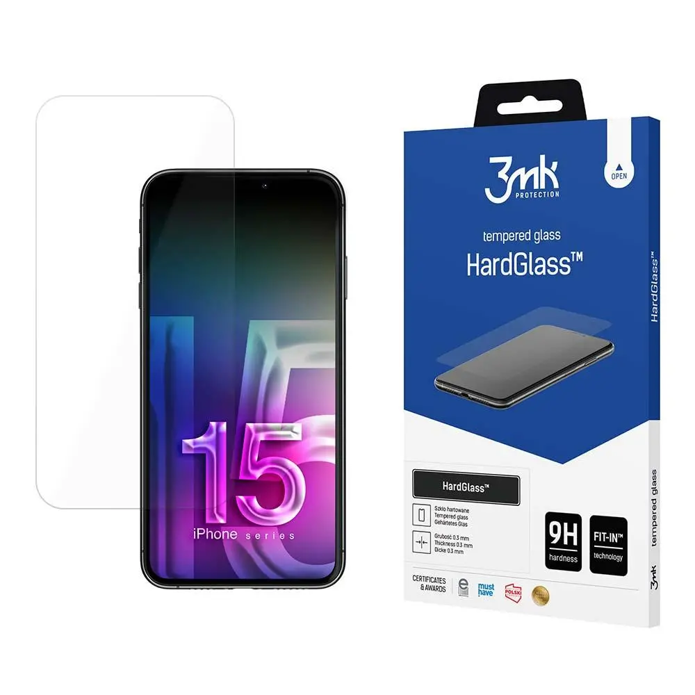 Szkło hartowane 3mk HardGlass do iPhone 15