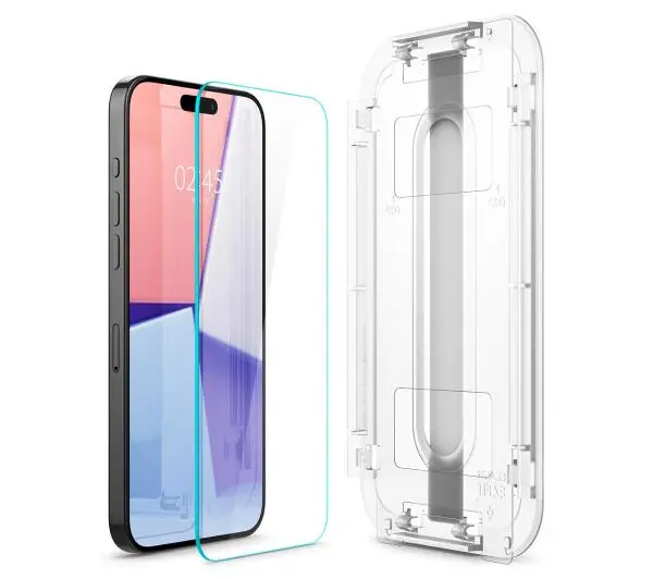 Spigen z aplikatorem Glas.tR EZ Fit do iPhone 15 Pro Max - 2 pack