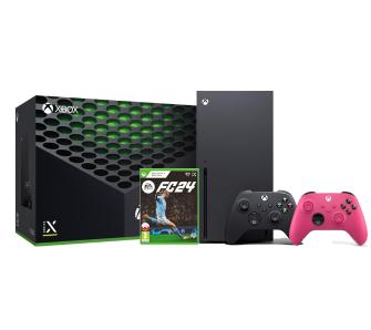 Konsola Xbox Series X 1TB z napędem + dodatkowy pad (różowy) + EA SPORTS FC 24