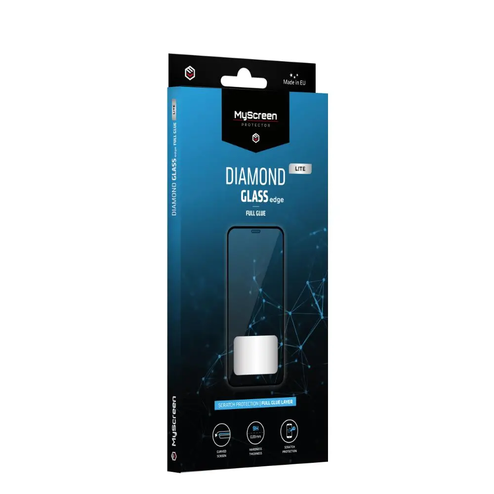Szkło hartowane MyScreen Protector DIAMOND GLASS LITE edge FULL GLUE do iPhone 15 Plus