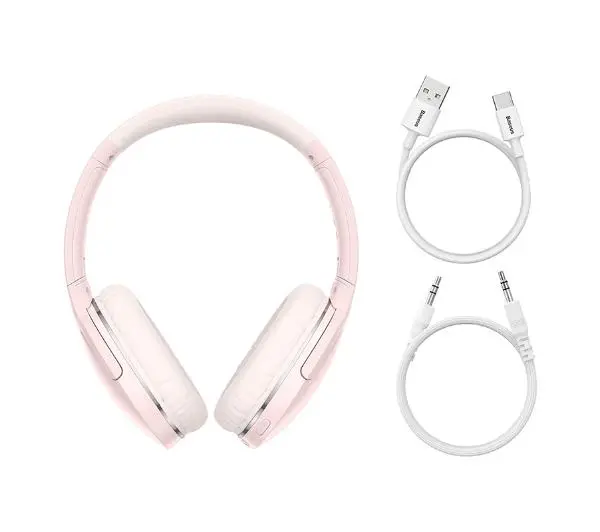 Baseus Encok D02 Pro Nauszne Bluetooth 5.0 Różowy
