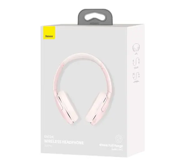 Baseus Encok D02 Pro Nauszne Bluetooth 5.0 Różowy