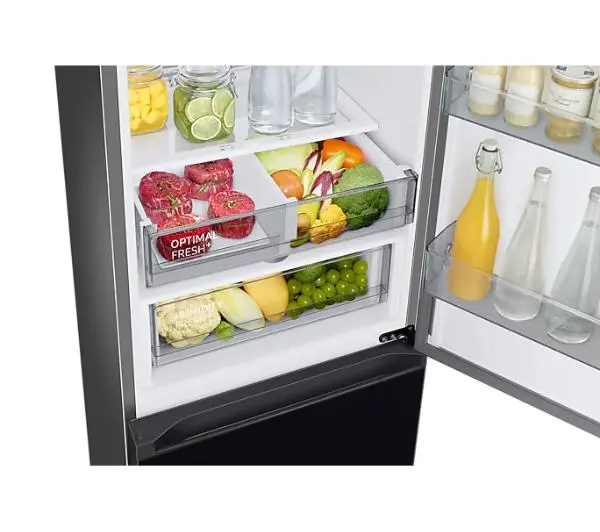 Samsung Bespoke RB34C7B5D22 Funkcje AI Pełny No Frost 185,3cm Szuflada z kontrolą wilgotności Zdalne sterowanie Czarne szkło - TRZECI -55%, ALBO 5-TY ZA 1ZŁ - Kup na Raty - RRSO 0%